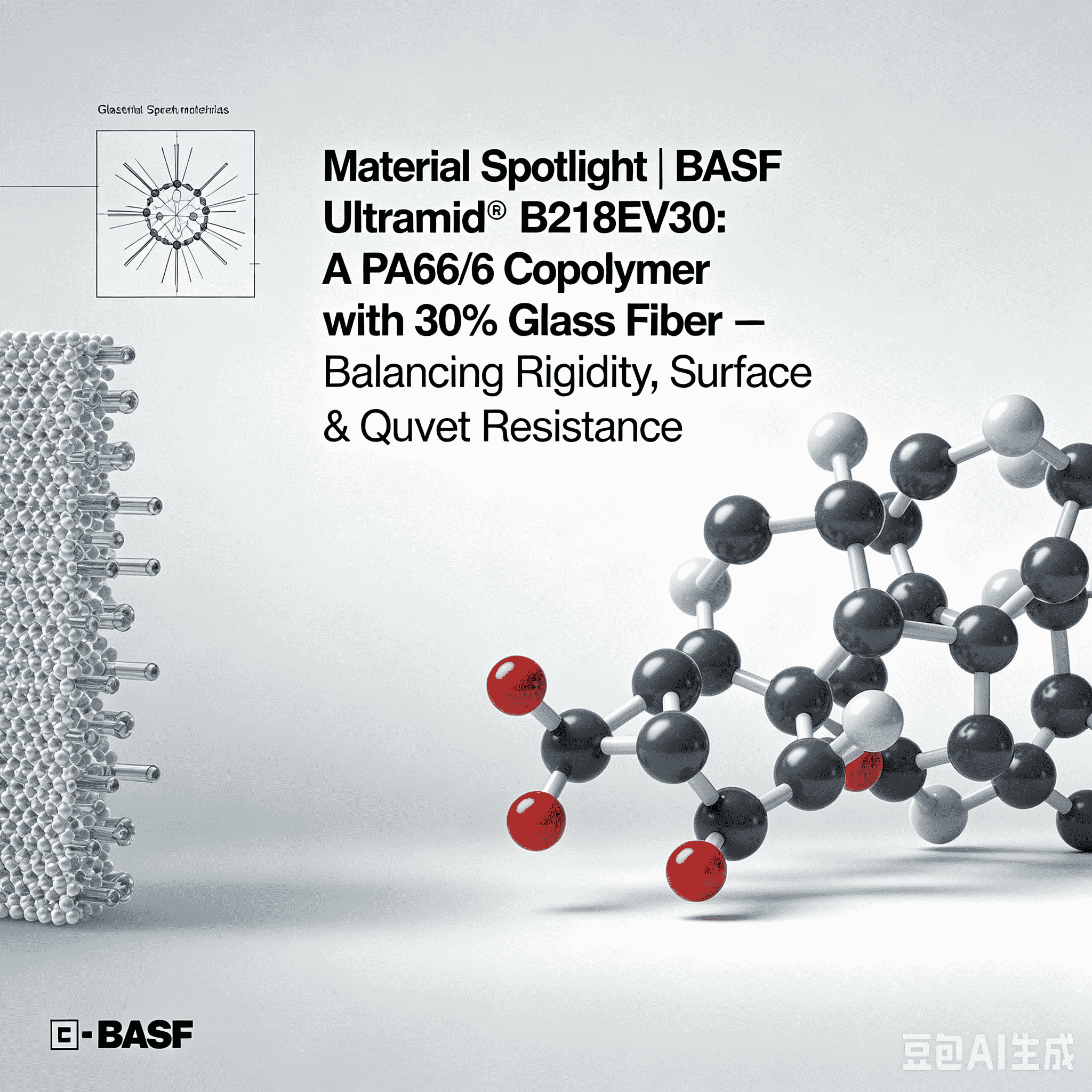 सामग्री स्पटलाइट | BASF Ultramid® B218EV30: 30% ग्लास फाइबर भएको PA66/6 Copolymer - सन्तुलन कठोरता, सतह गुणस्तर र गर्मी प्रतिरोध